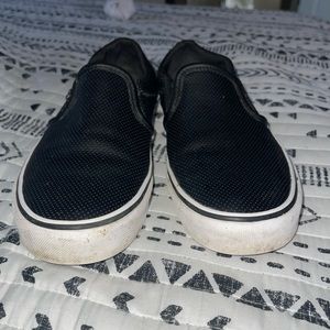 Black perforated vans size 8.5